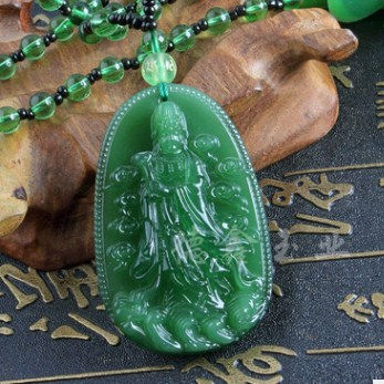 Thumbnail: Crystal Jade Auspicious Necklaces: Guanyin, Buddha, Deity, Amulet (Customizable)