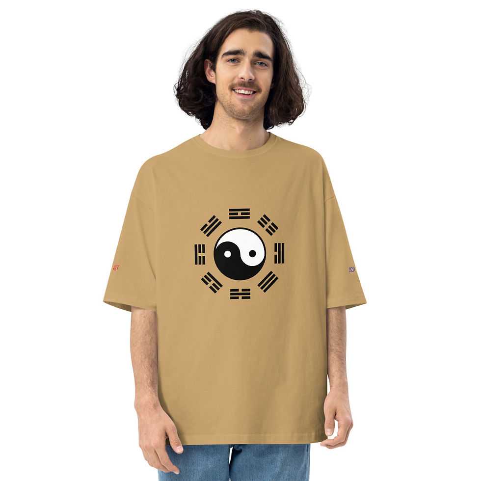 Thumbnail: JOYbyART Unisex oversized Taiji T-shirt @ joy1.org