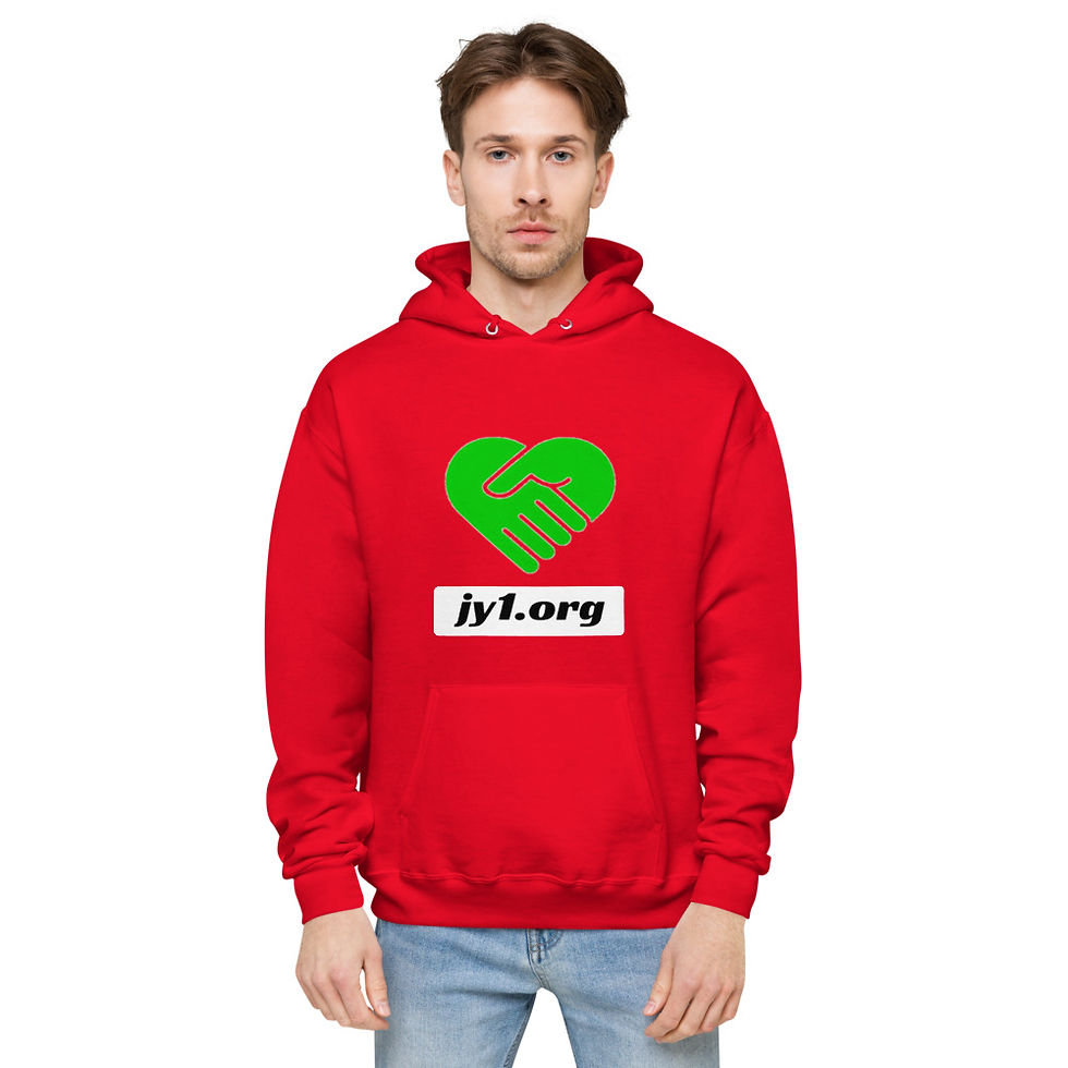 Thumbnail: jy1.org Unisex Heart Chakra Fleece Hoodie