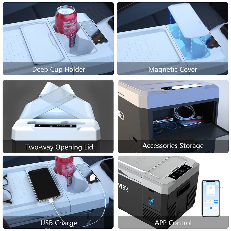 Thumbnail: LiONCooler Min Solar Powered Car Fridge Freezer, 19 Quarts