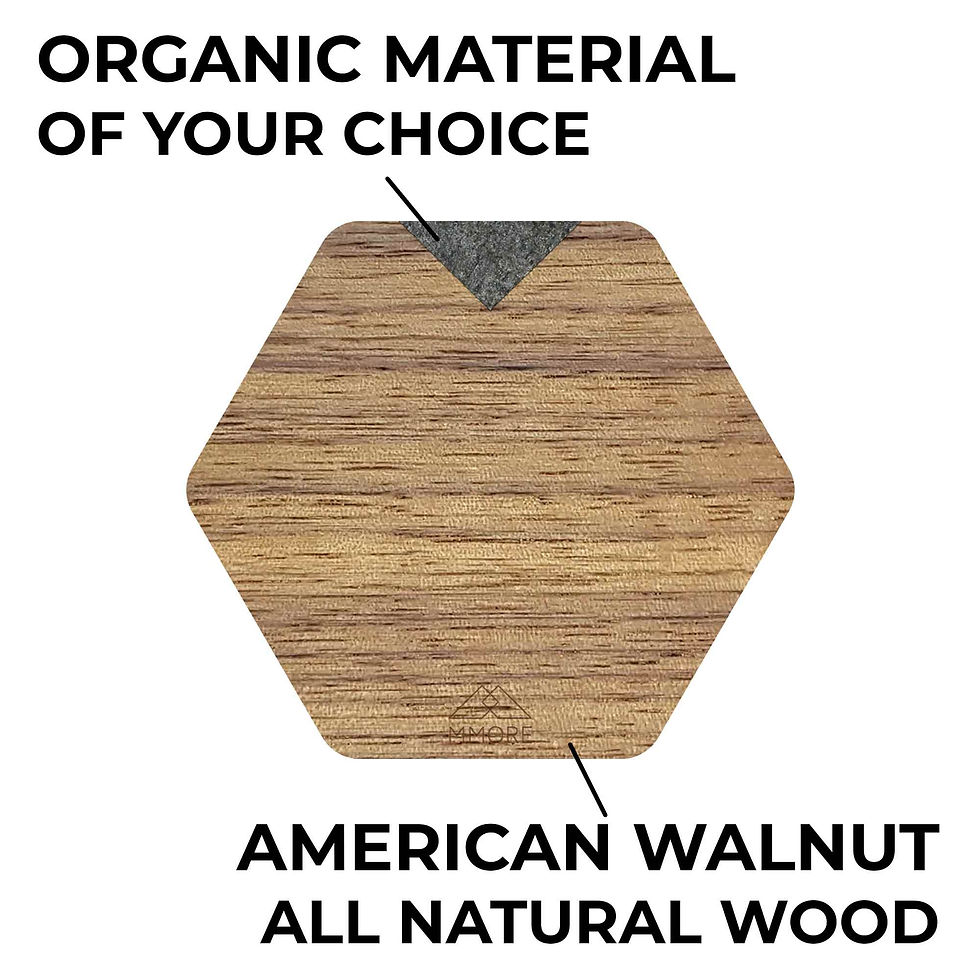 Thumbnail: PERSONALIZED Wooden Coasters - American Walnut / Set of 4 Coasters