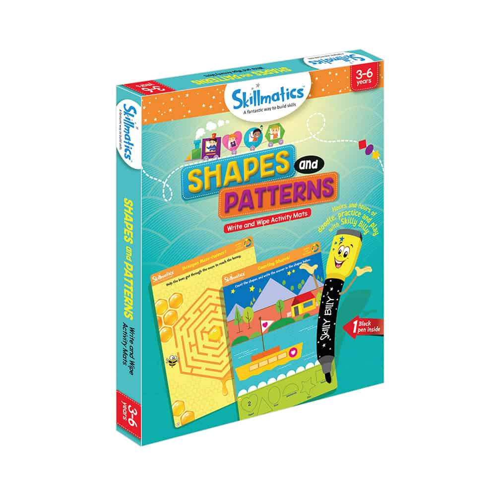 Skillmatics Shapes and Patterns - Kids Foundational Skills - Write & Wipe Games
