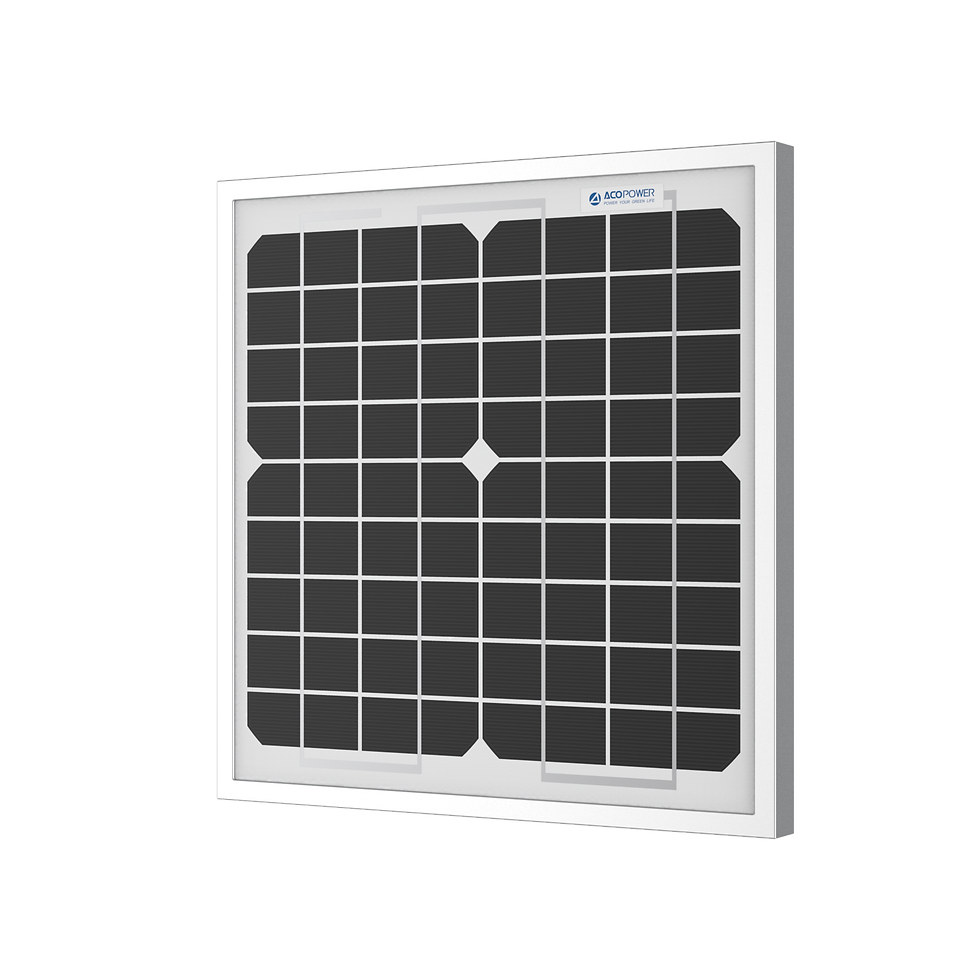 الصورة المصغرة: ACOPower 10W Mono Solar Panel for 12V Battery Charging RV Boat, Off Grid