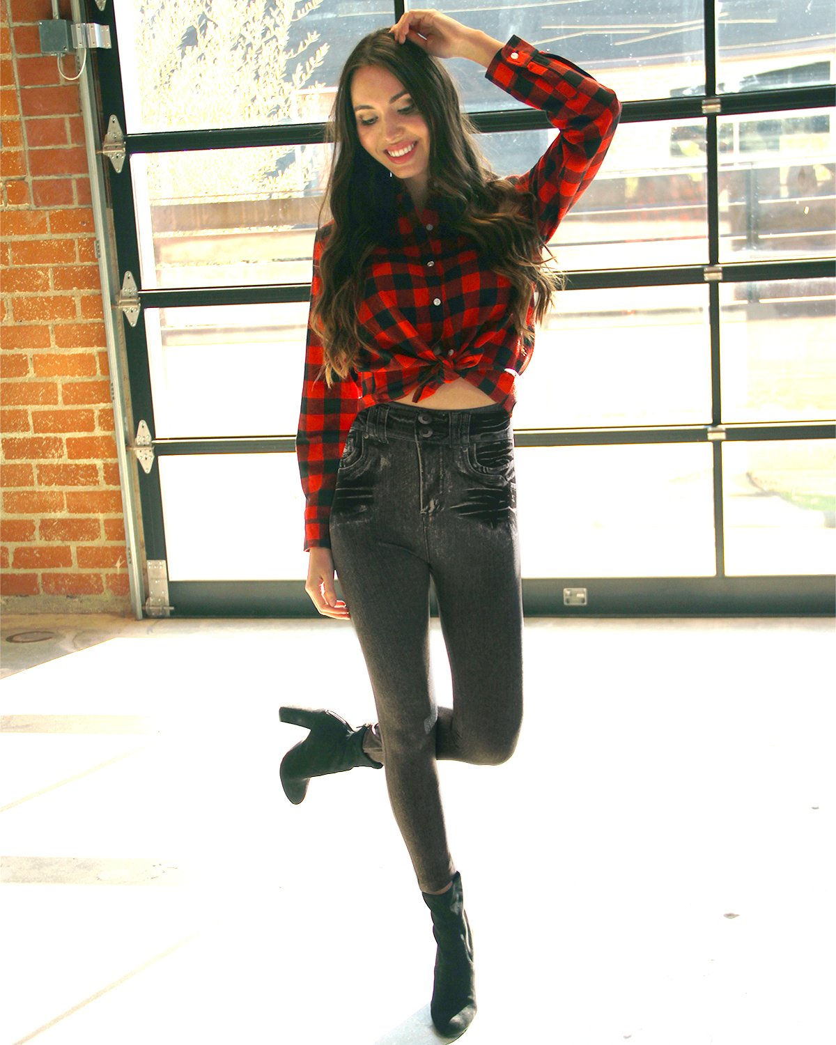 Cemizo Long Sleeve Flannel Shirt - Red ﹡
