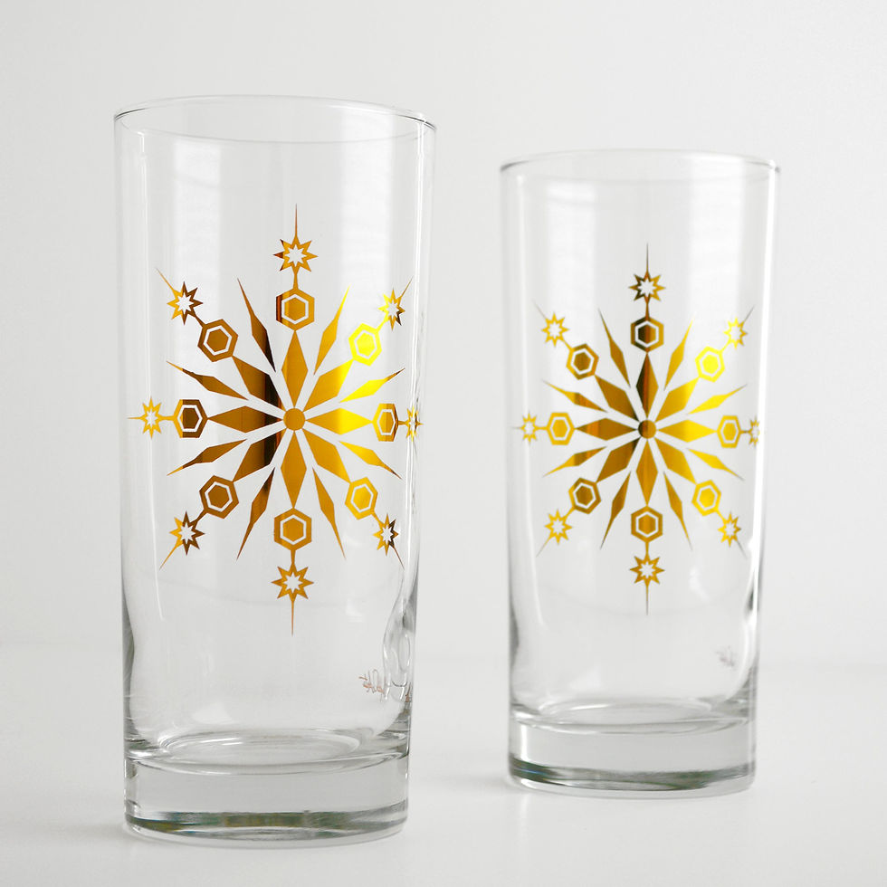 Thumbnail: 🥛 Gold Snowflake - Glasses