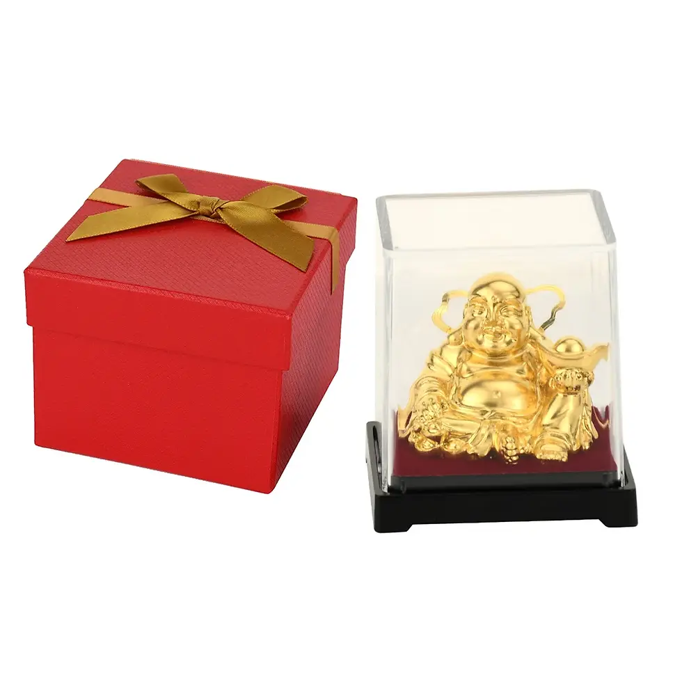 Thumbnail: Chinese Feng Shui Gold Laughing Buddha Statue