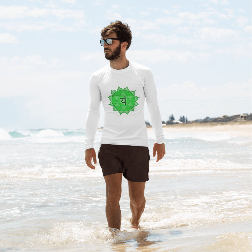 精英男士心轮防晒服 jy1.org Men's Anahata Rash Guard