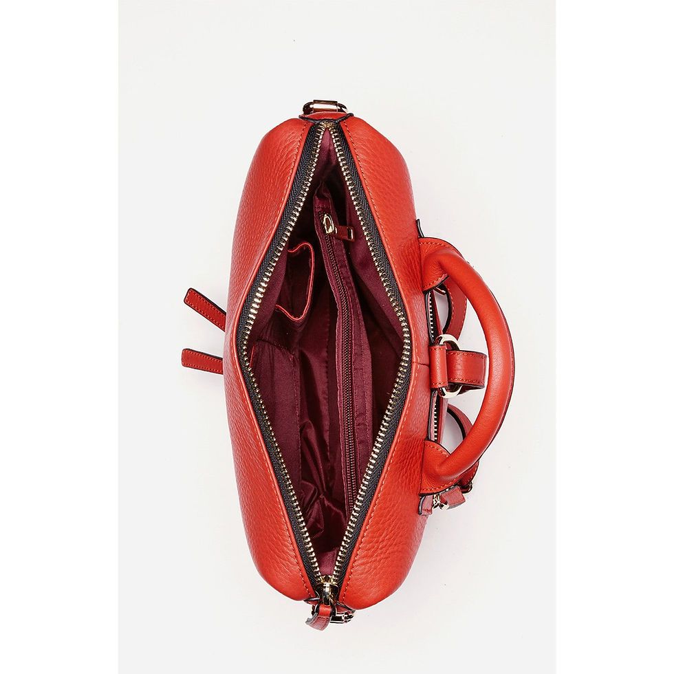 Thumbnail: Ashley Red Leather Backpack Purse