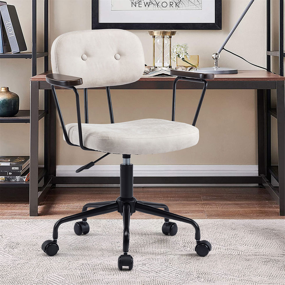 Miniature :  Swivel office Chair for Living Room/Bed Room, Modern Leisure office Chair (Beig