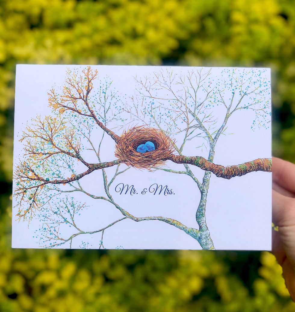Thumbnail: 🖼️ Bird Nest- Personalized Print, 11" X 14"