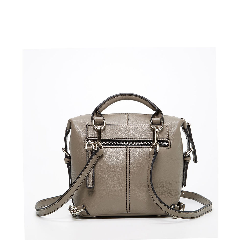 Миниатюра: Ashley Small Gray Leather Backpack Purse