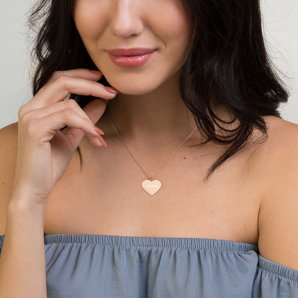 Thumbnail: Joy1.org Engraved Silver Heart Necklace