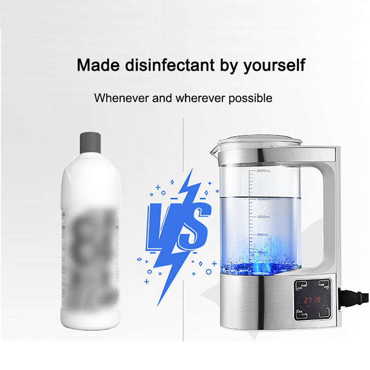 Thumbnail: Portable Hydrogen Water Bottle - 2L Large Capacity Health Cup (Customizable)