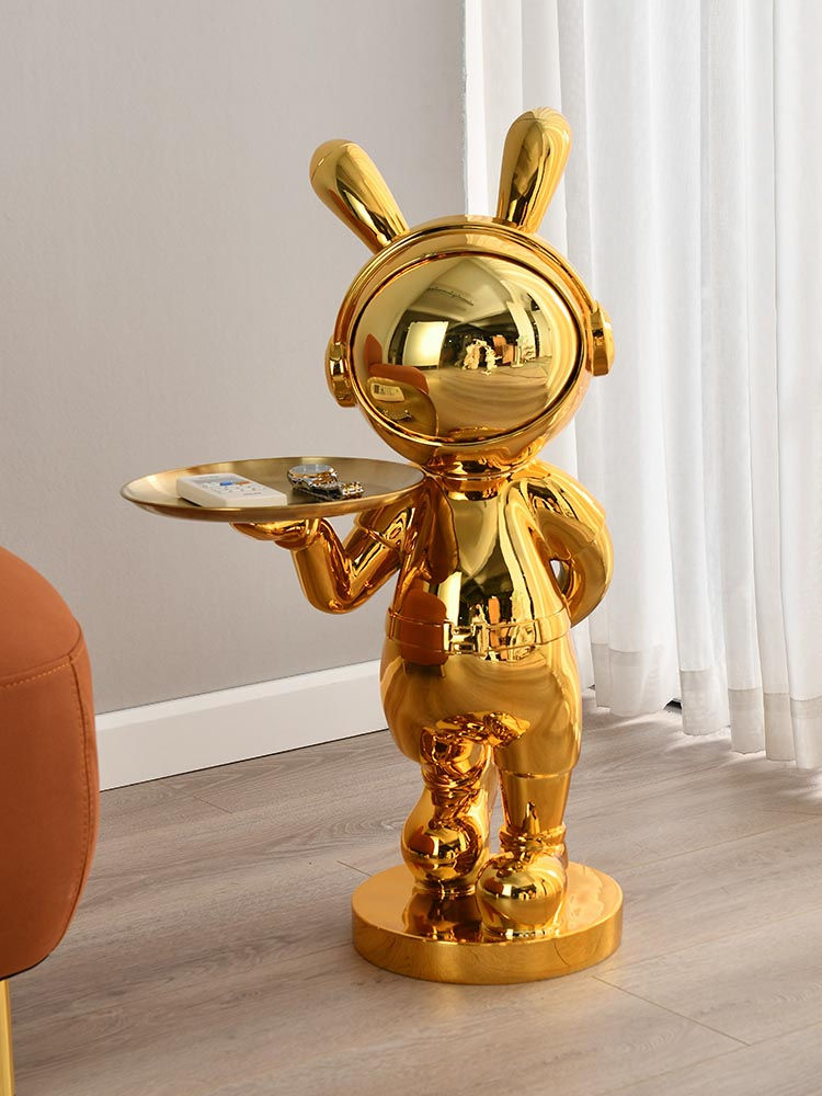 Thumbnail: Cartoon Space Rabbit Large Animal Statue Sculpture, Living Room Floor Decoration
