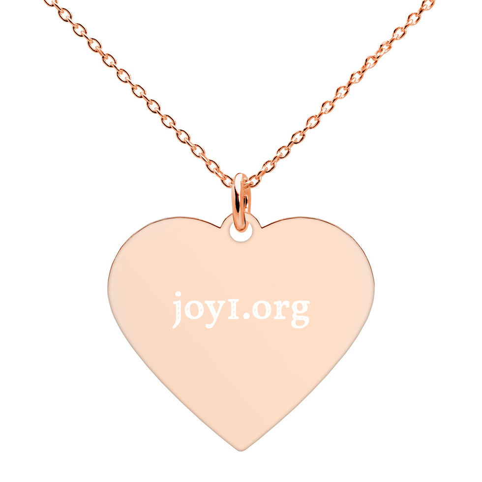 Thumbnail: Joy1.org Engraved Silver Heart Necklace