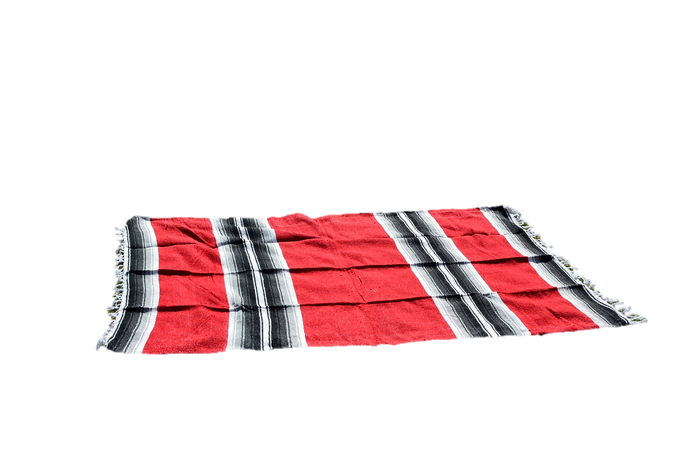 Thumbnail: Handwoven Cotton Red Beach Blanket