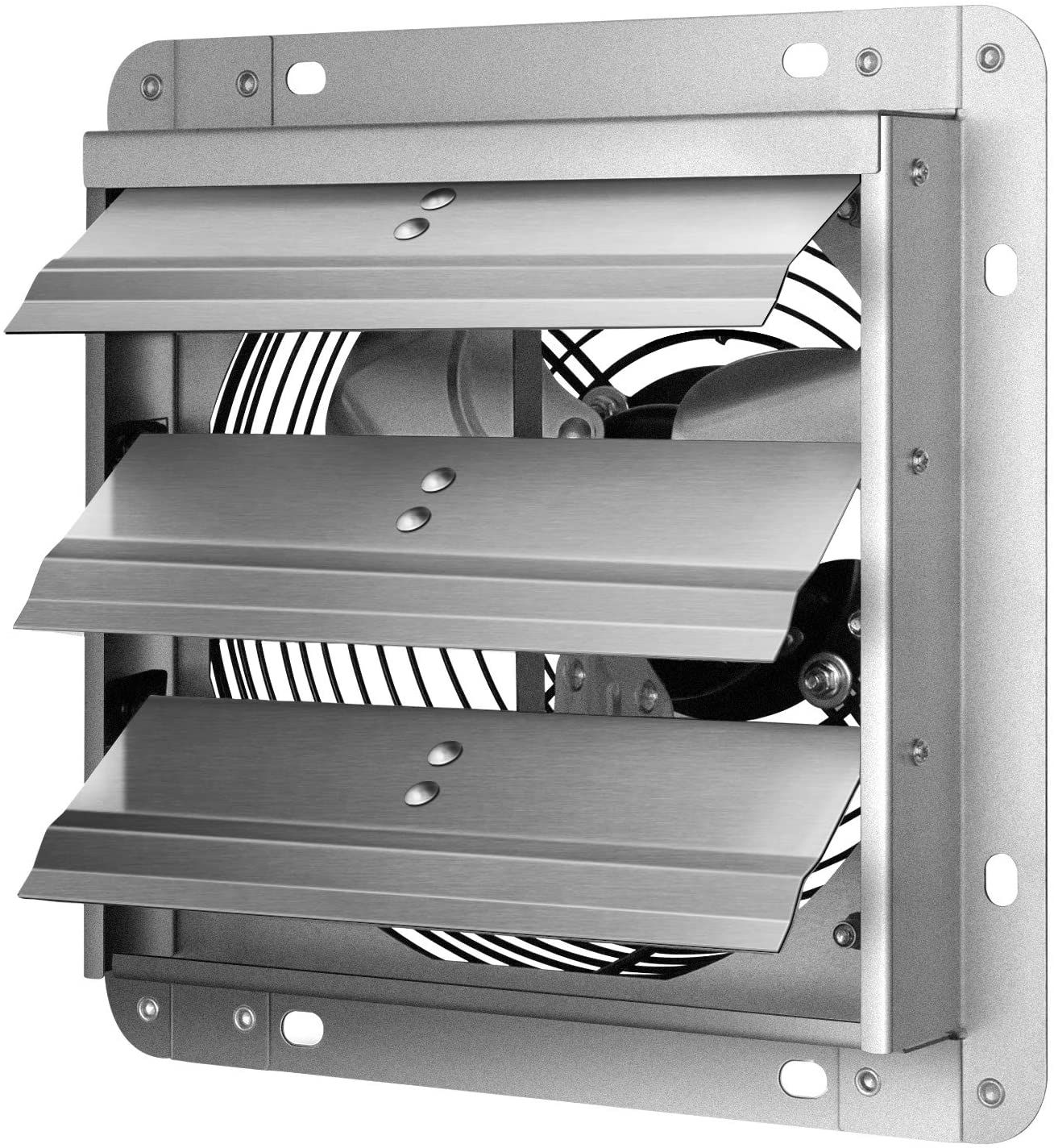IPower 10 Inch Shutter Exhaust Fan Aluminum,115 V, 60Hz, 63W, 0. 52A, 1630RPM, 7