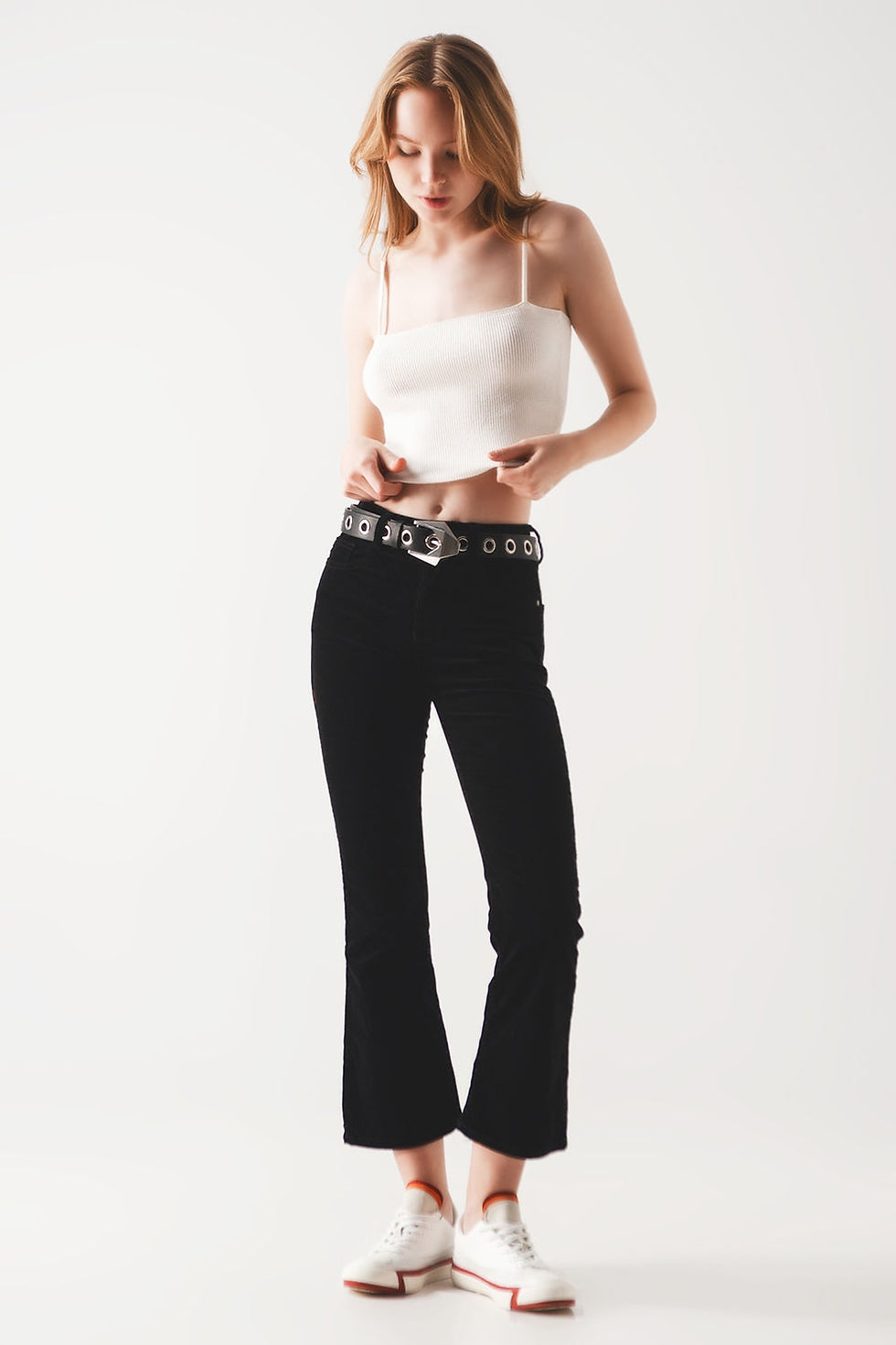 Miniature : Knitted Clean Ribbed Tank Top in Cream