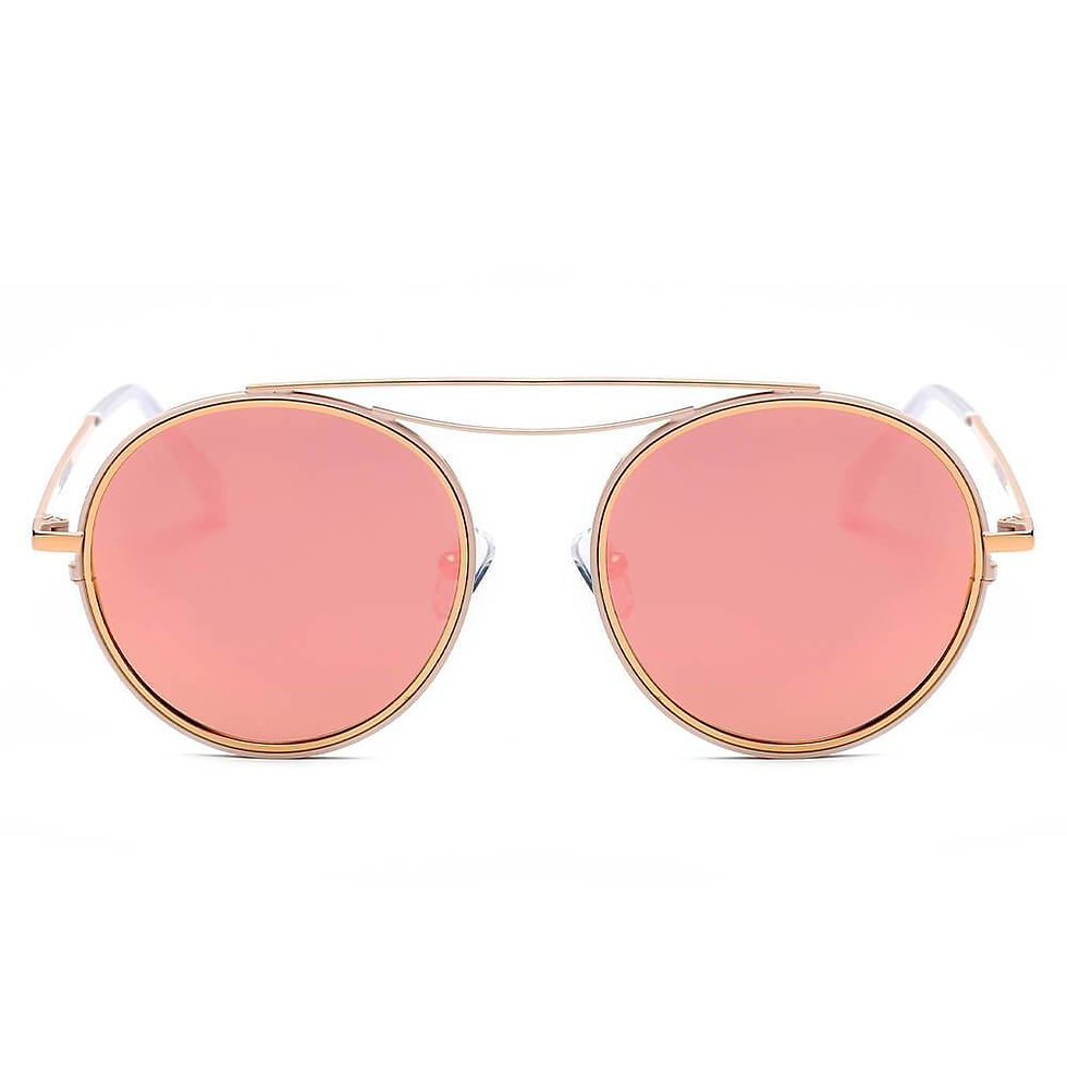 Thumbnail: FAIRFAX | Polarized Circle Round Brow-Bar Fashion Sunglasses