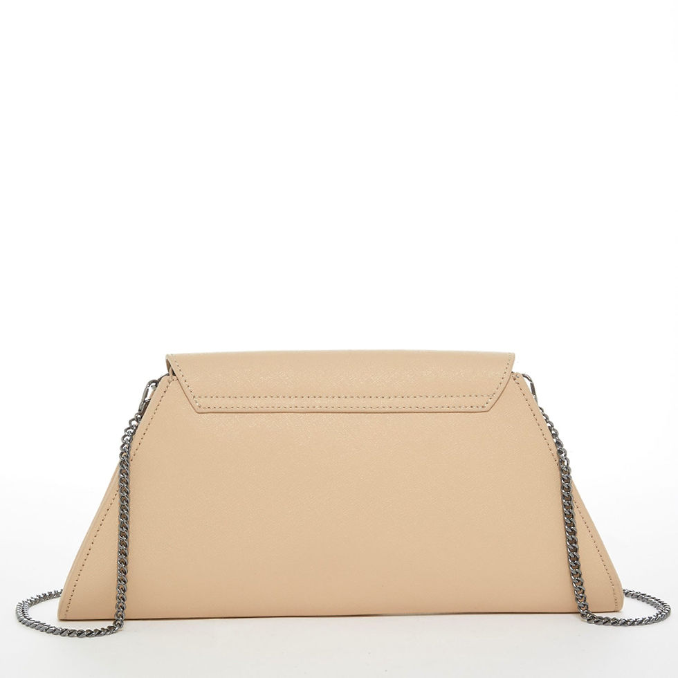 Miniature : Angelica Nude Leather Clutch Purse