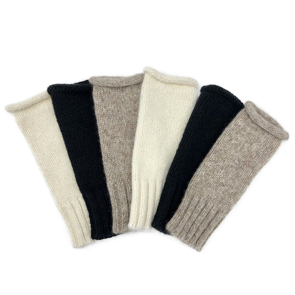 Thumbnail: Beige Essential Knit Alpaca Gloves