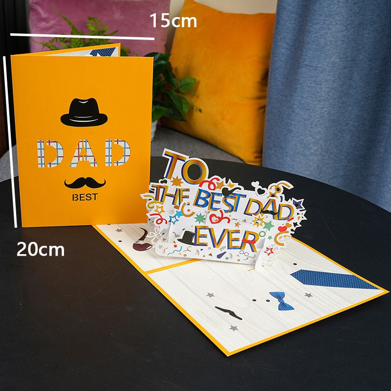 Thumbnail: Father's Day Cards - 3D Pop-Up Birthday Greeting Card for Dad