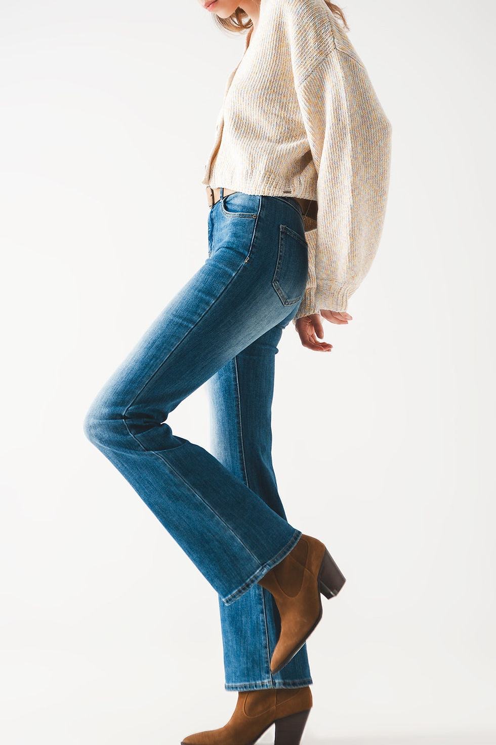 Thumbnail: Bootcut Flared High Waisted Jeans