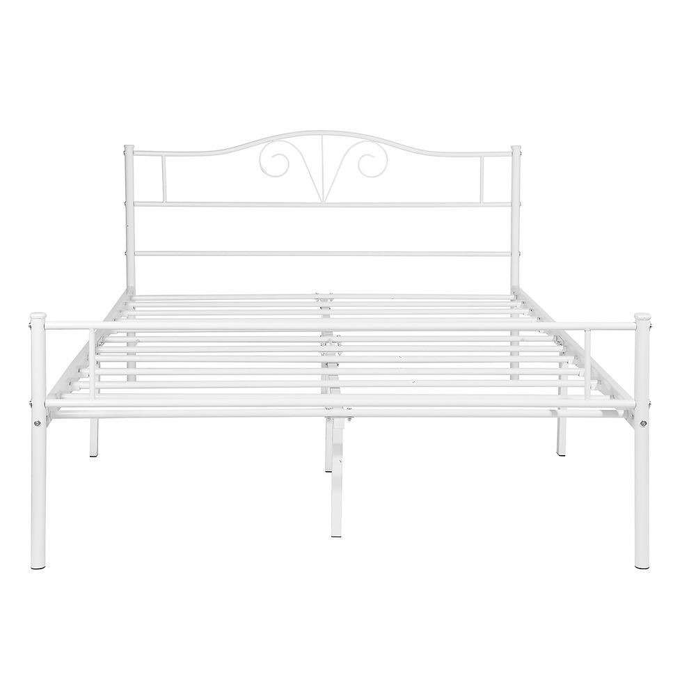 Миниатюра: LT full size double metal bed frame in white color for adult and children used i