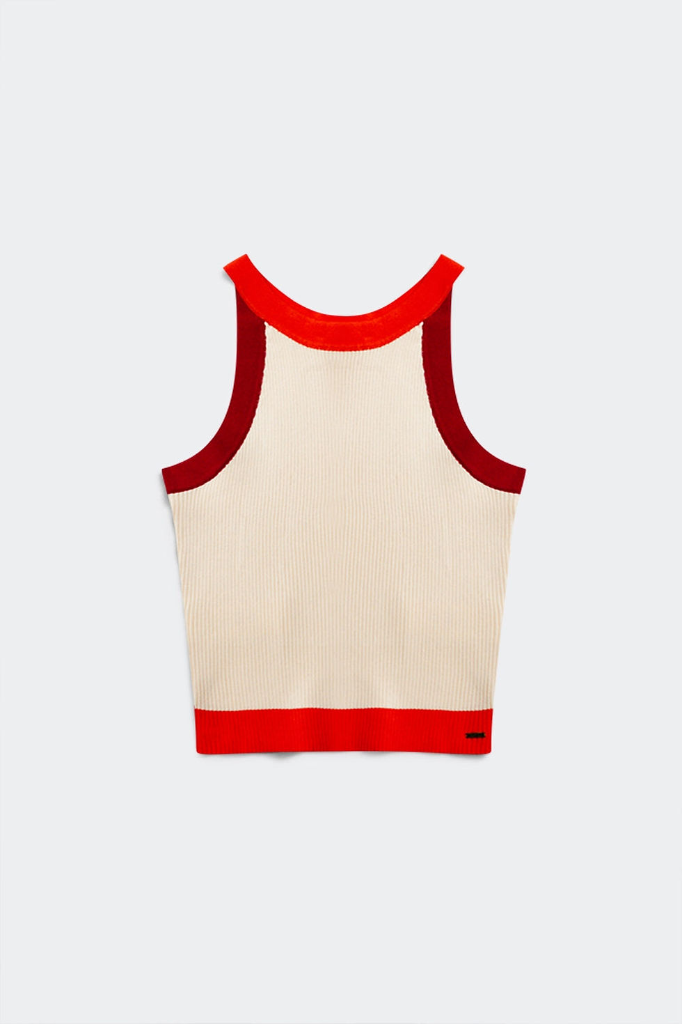 الصورة المصغرة: Ribbed Cropped Vest Top in Red