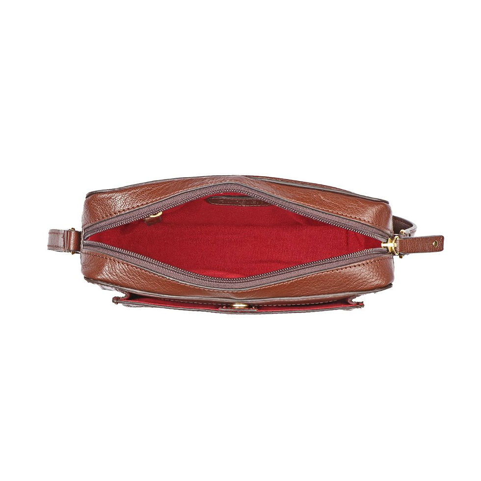 Thumbnail: Hidesign Leather Unisex Minimal Crossbody Man Purse Bag