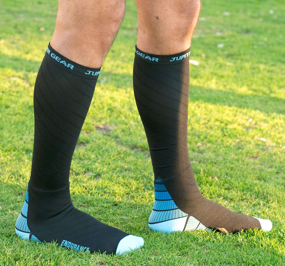 Miniaturbild: J.G. Performance Compression Socks for Running and Hiking.