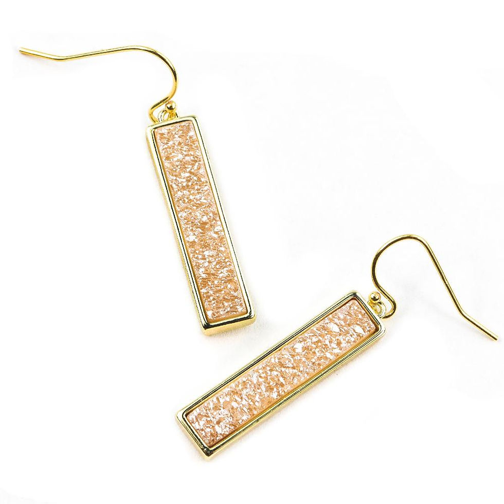 Thumbnail: 💍 Bethany Druzy Bar Earrings, Gold