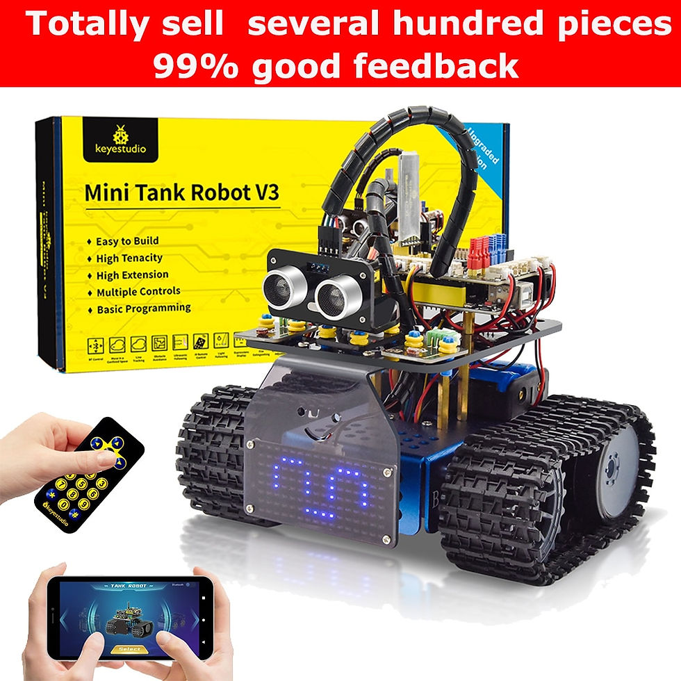Thumbnail: Keyestudio Upgrade Mini Smart Tank Robot V3.0 for Arduino Kit
