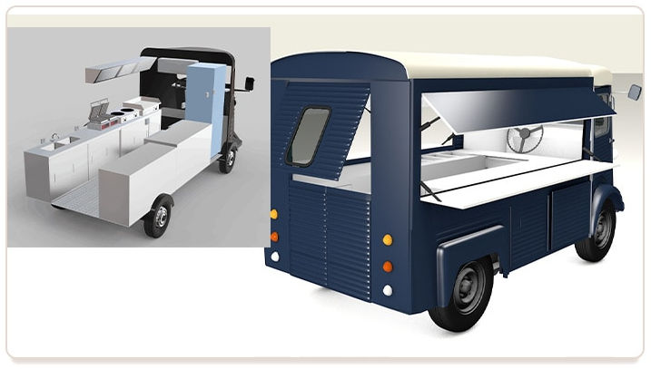 Thumbnail: Electric Gas Food Truck - Mobile Restaurant (Customizable)