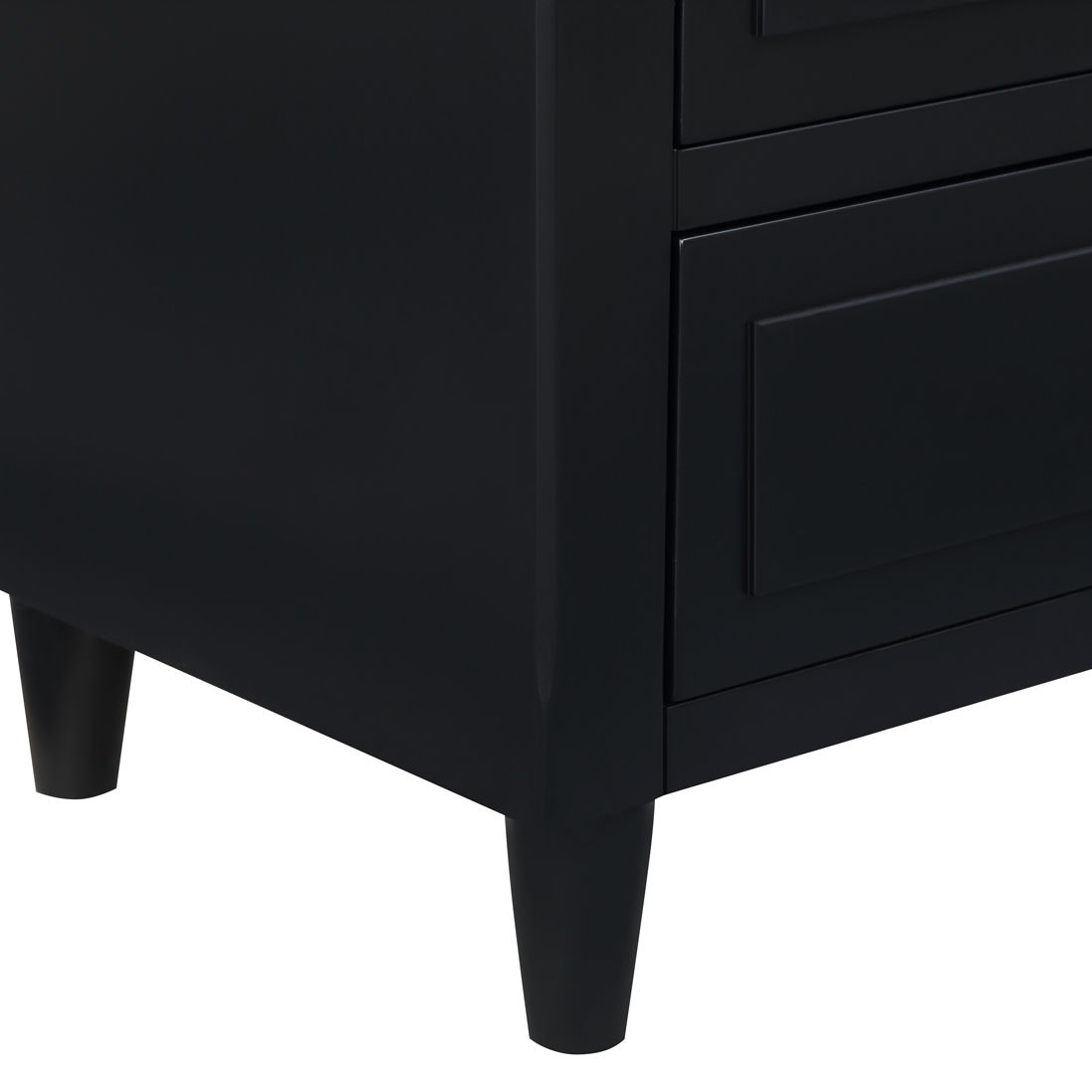 U_STYLE 3-Drawer Nightstand Storage Wood Cabinet