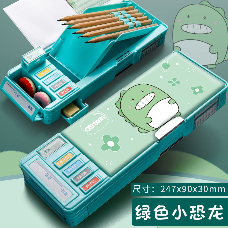 Thumbnail: Kaba Bear Multi-functional Stationery Box - Cartoon Pencil Box for Primary Scho