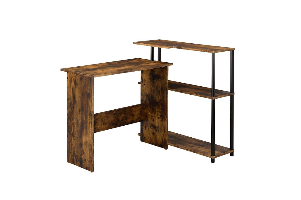 Thumbnail:  Ievi Writing Desk, Weathered Oak & Black Finish 92750