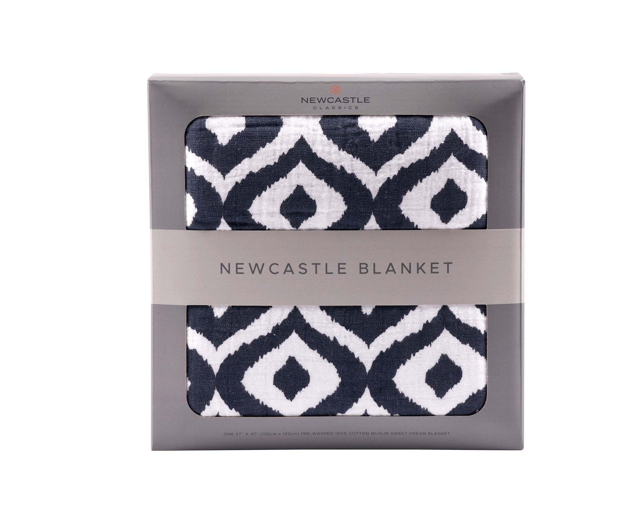👼 Moroccan Blue Cotton Muslin Newcastle Blanket