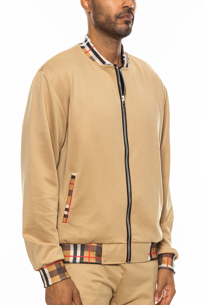 Thumbnail: ♂️ Checkered Plaid Design Track Jacket