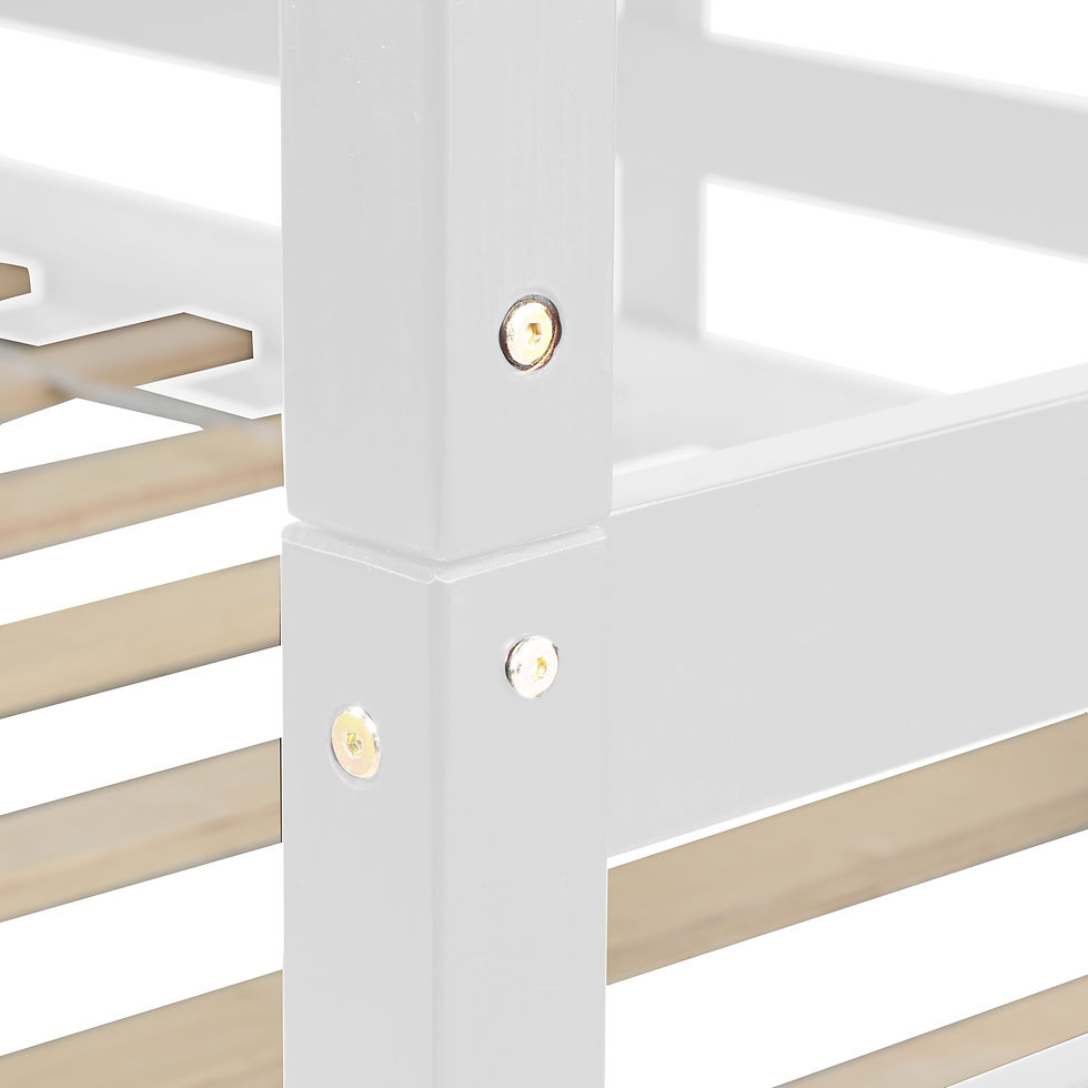 Thumbnail: Triple Bunk with Ladders,Detachable,Twin/Twin/Twin, White