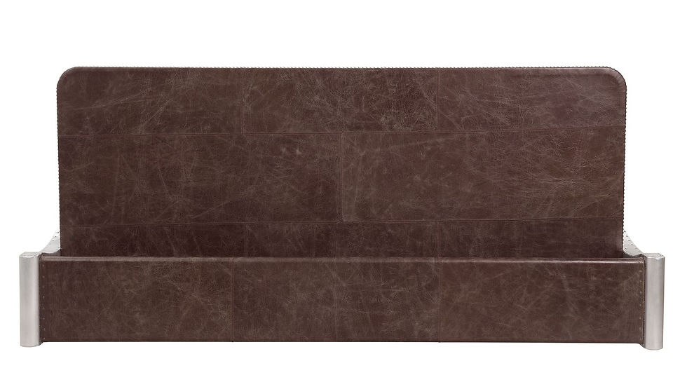 الصورة المصغرة:  Brancaster Desk, Retro Brown Top Grain Leather & Aluminum 92857