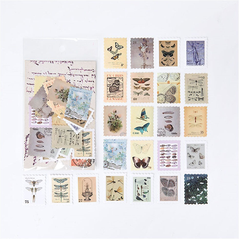 Thumbnail: Vintage Museum Series Stickers, DIY Scrapbooking Decor Kawaii Stationery 46pcs 