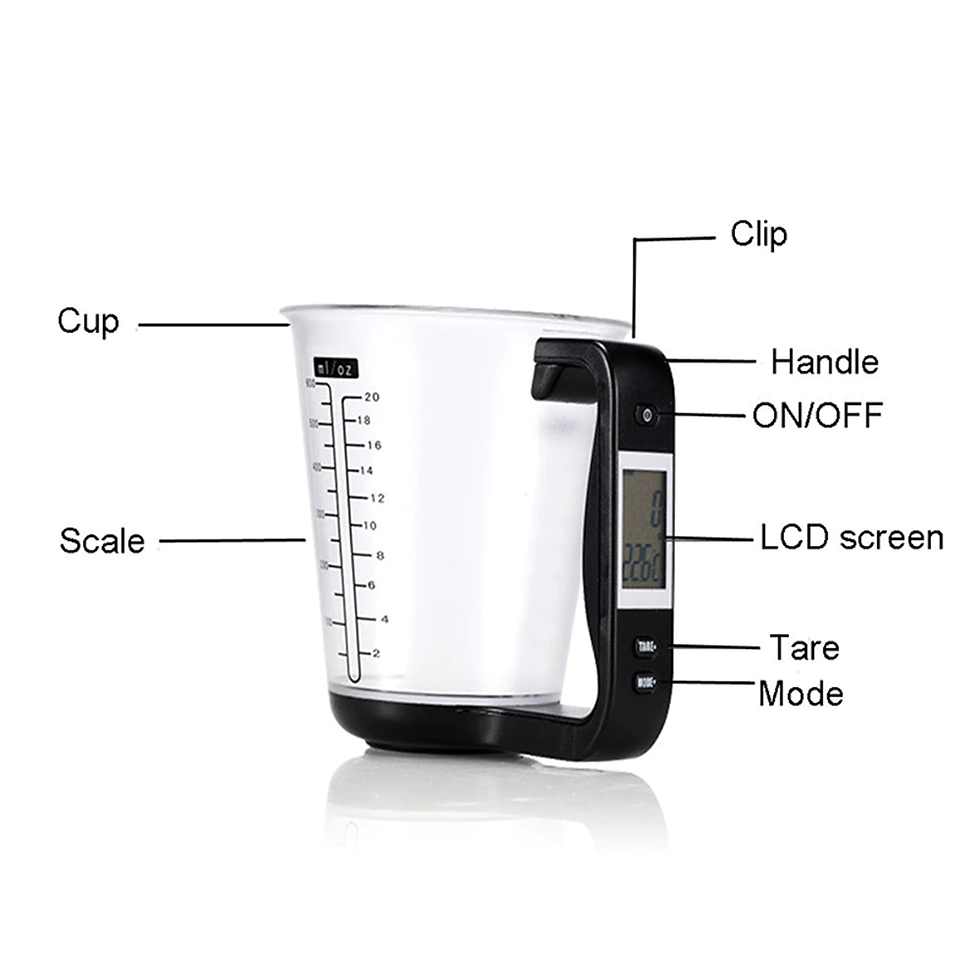 Thumbnail: Multifunctional  Kitchen Measuring Cup w/ LCD Display, Digital Electronic Scale