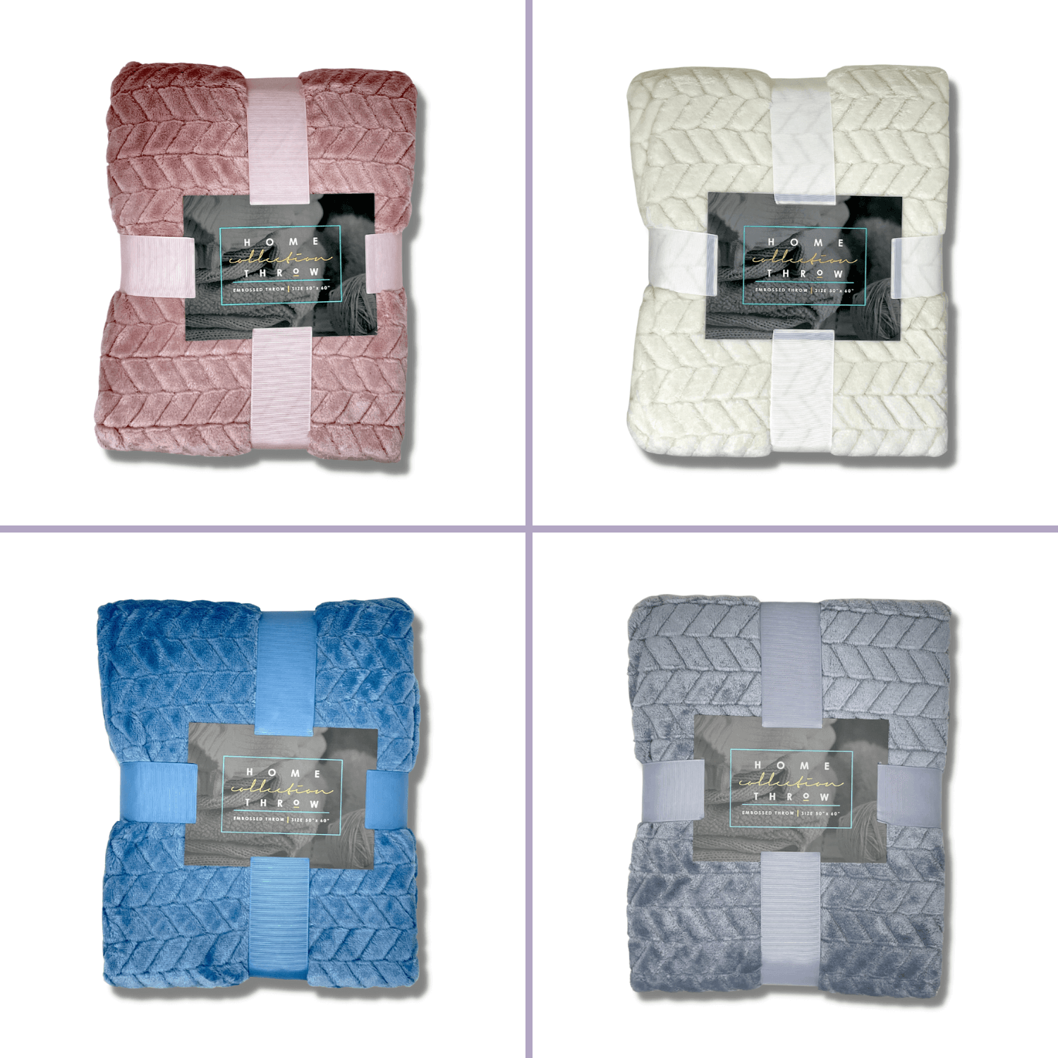 J.G. Home Collection Embossed Throw