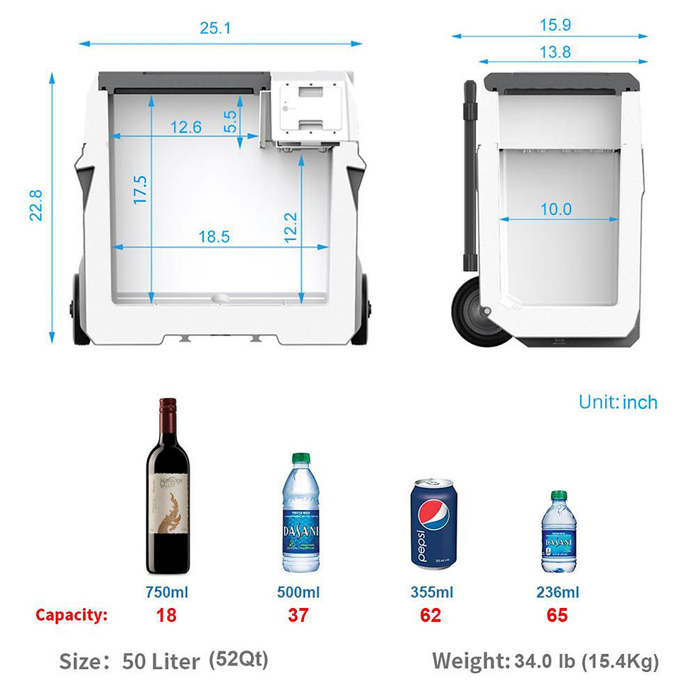 Thumbnail: LionCooler X50A Portable Solar Fridge Freezer, 52 Quarts