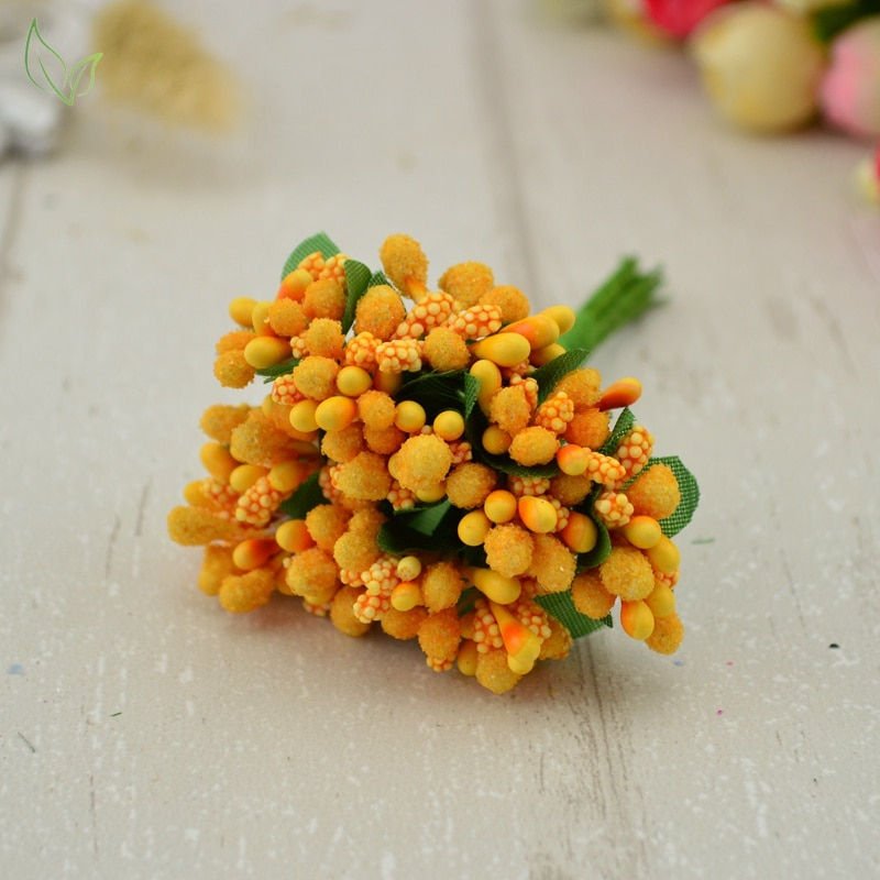Thumbnail: 1.3.1:  12 Pcs Stamen Sugar Handmade Artificial Flowers Cheap Wedding Decoration