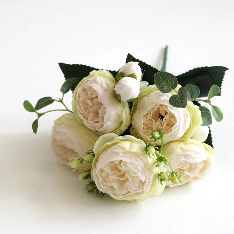 الصورة المصغرة: 1.3.1:  1 Bundle Silk Peony Bouquet Home Decoration Accessories Wedding Party