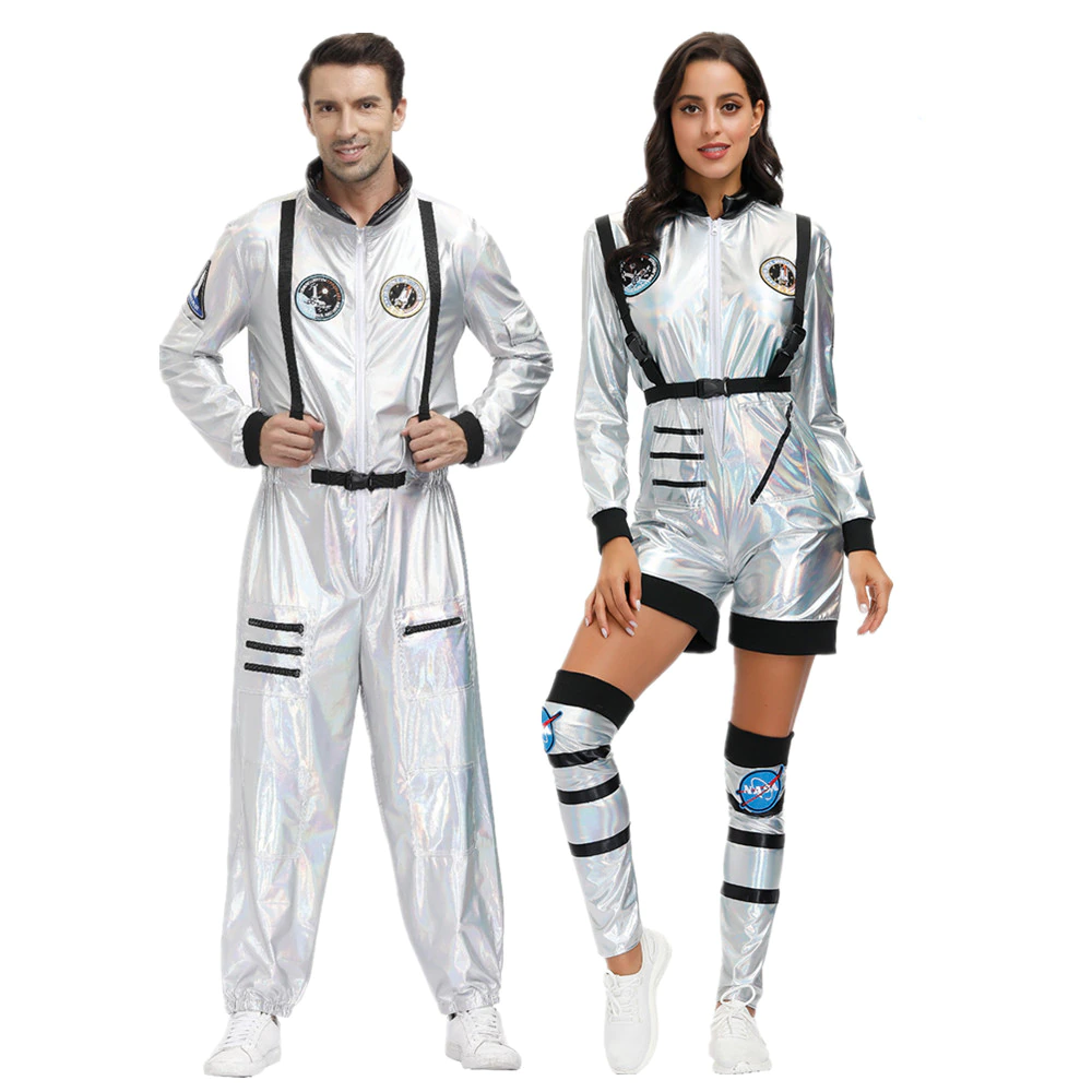 Couple Astronaut Spaceman Cosplay Costume, Carnival Pilots Outfits, Halloween