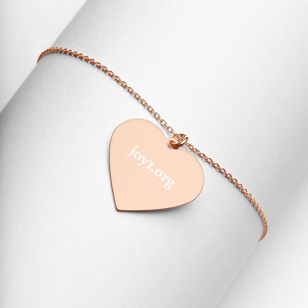 Thumbnail: Joy1.org Engraved Silver Heart Necklace
