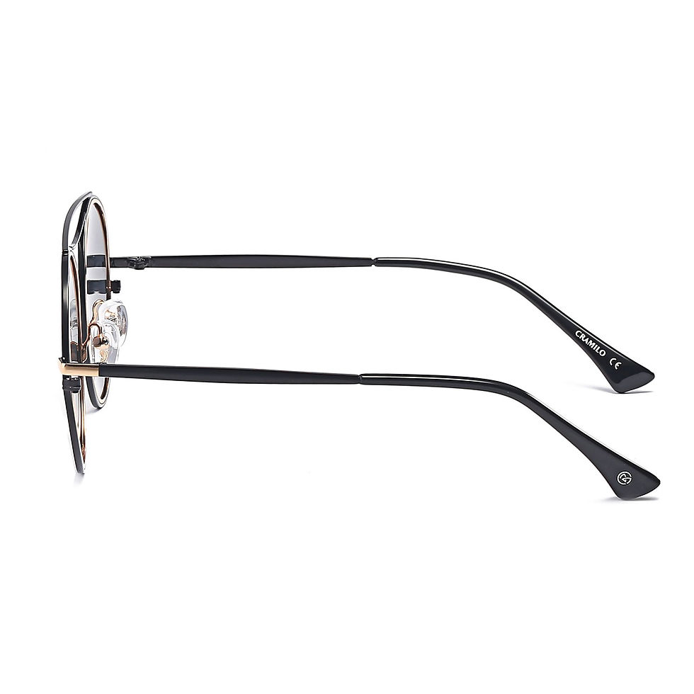 Thumbnail: FAIRFAX | Polarized Circle Round Brow-Bar Fashion Sunglasses